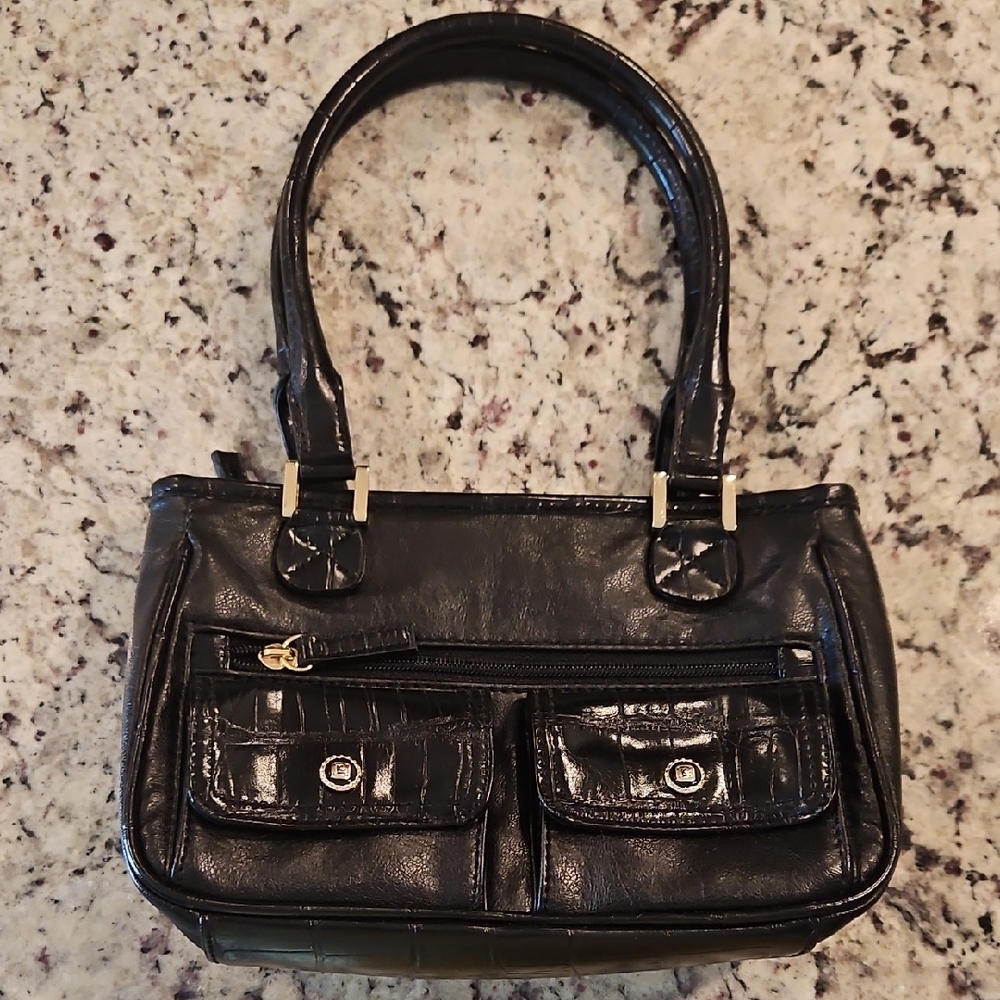Liz Claiborne Black Mini Bag with Structured Design